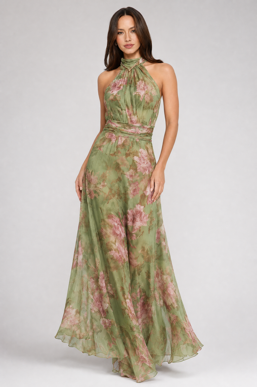Mia elegant floral maxi dress – product photo 1
